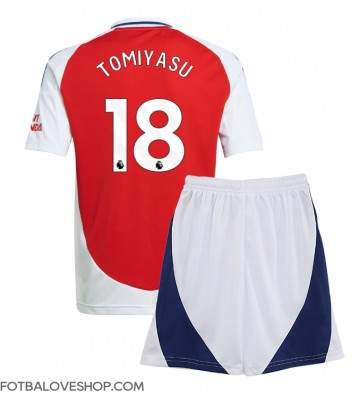 Arsenal Takehiro Tomiyasu #18 Dětské Domácí Dres 2024-25 Krátký Rukáv (+ trenýrky)